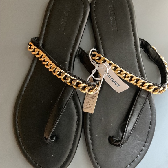 Old Navy Shoes - NWT Gold Chain Sandals (Old Navy)
